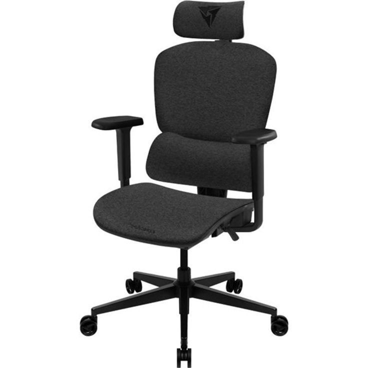 TX3 YTC Loft Dark Grey Bürostuhl, ergonomischer Gaming- und Bürostuhl mit selbstjustierendem Rückenlehne und 2D verstellbaren Armlehnen, grau
