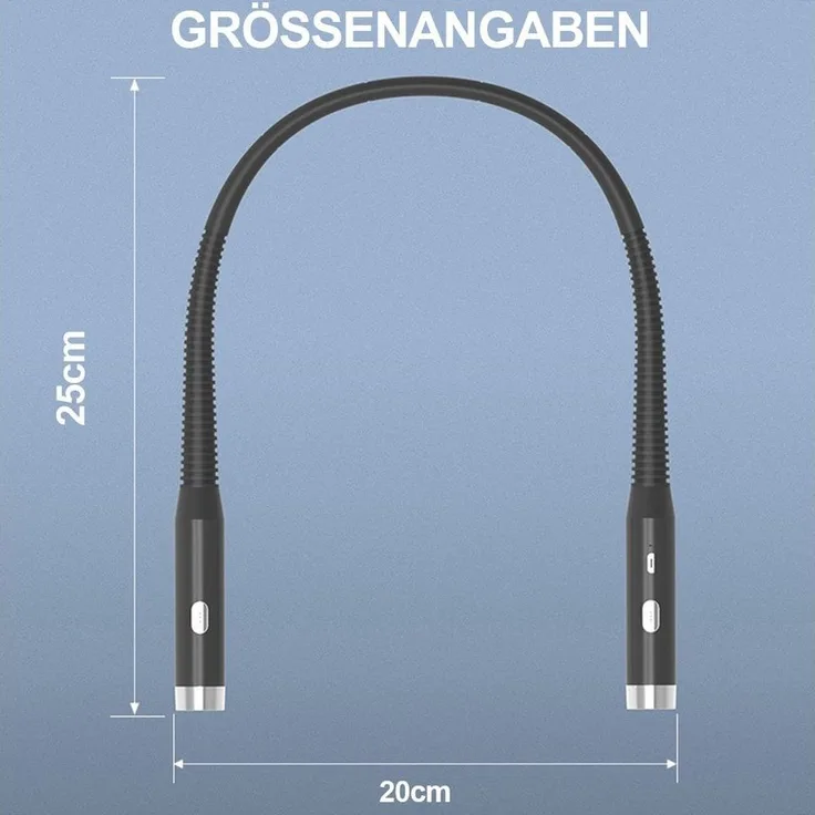 Sunicol LED Leselampe Hals Leselampe Buch, 3 Farben und 3 Helligkeitsstufen, Wiederaufladbar, Halslampe für Lesen Stricken Häkeln Nähen Campen Reparieren