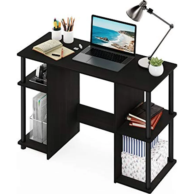 Furinno JAYA Kompakter Computer-Schreibtisch, holz, Espresso, 39.5 x 39.5 x 72.59 cm – Bild 8