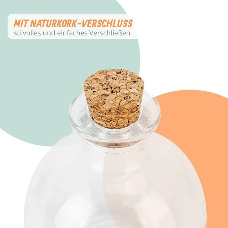 Relaxdays Glasflaschen mit Korken 6er Set – Bild 8