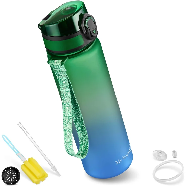 My Vesperbox® Trinkflasche Kinder [500ML] - Wasserflasche Kohlensäure Geeignet & Auslaufsicher - Water Bottle Kids - für Schule & Sport - Kinderflasche für Mädchen & Jungen - inkl. Ersatzdichtung