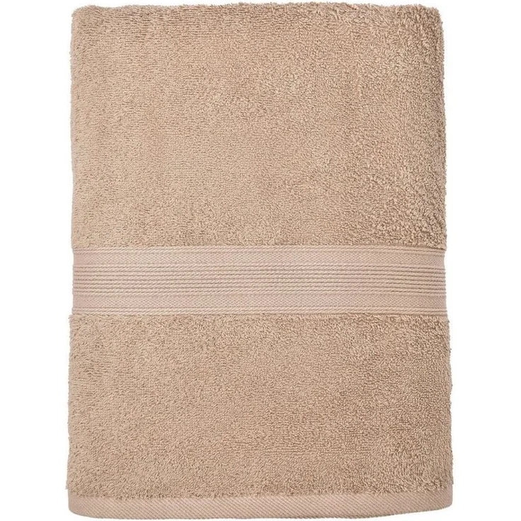 leevitex® Saunatuch Frottee XXL, (1-St), 80 x 200 cm, extra groß & saugfähig, Sand/Cappuccino – Bild 1