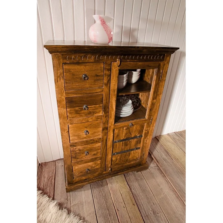 Vitrine Akazie 95x45x147 honig lackiert OXFORD #0417 – Bild 3
