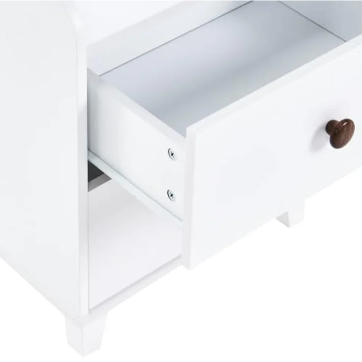 Nachttisch mit 2 Schubladen MIMILI 56 cm Weiß – Bild 6