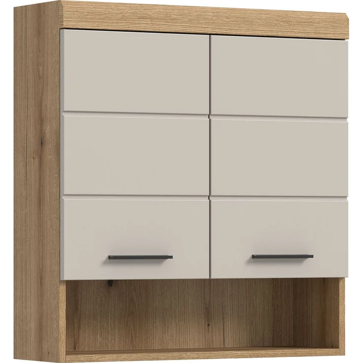 Hängeschrank B/H/T: 74x79x24 cm in Evoak Oak Nachbildung – Bild 1