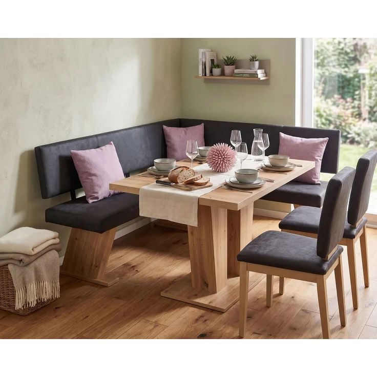 MSZ Design Eckbankgruppe Eckbank Essgruppe VERONA 150 x 181 cm Sonoma Eiche – Bild 2