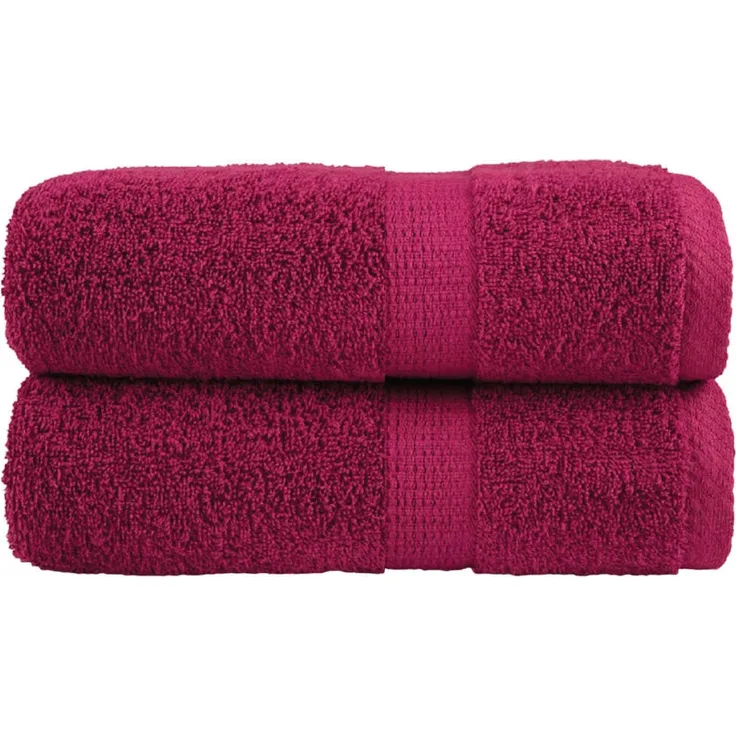 vidaXL Premium-Waschtücher SOLUND 2 Stk. Bordeaux 30x30 cm 600 g/m² 137203
