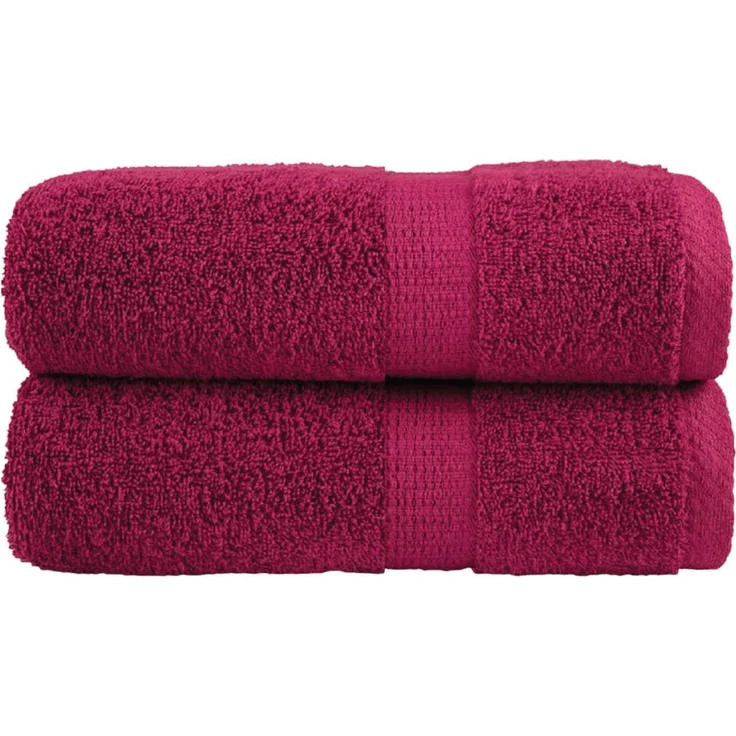 vidaXL Premium-Waschtücher SOLUND 2 Stk. Bordeaux 30x30 cm 600 g/m² 137203 – Bild 1