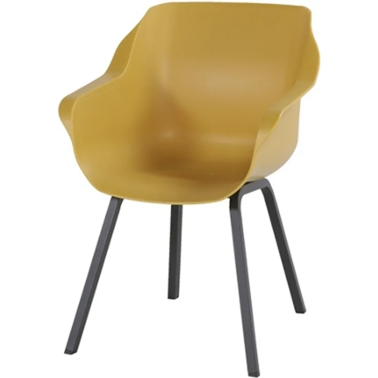 Sophie Element Dining Sessel (carbon black / curry yellow)