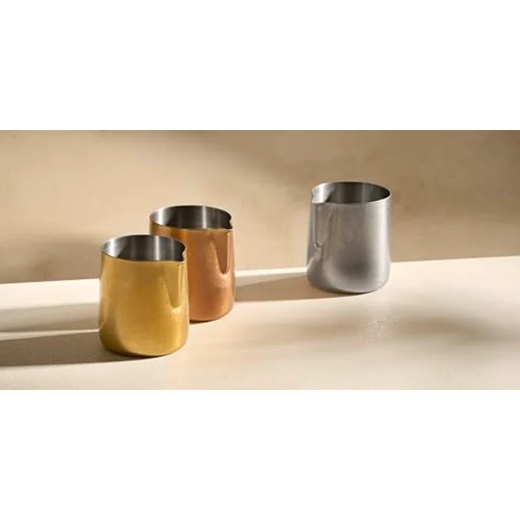 APS Milchkännchen Gießer "FLOW", 150 ml, Ø 6 cm, Höhe 6,5 cm, 0,15 l, (1-St), gebürsteter Edelstahl 18/8, PVD-beschichtet, Vintage-Look – Bild 3