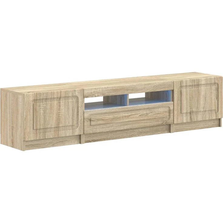 vidaXL LED-TV-Schrank UTRECHT 3 stk. Sonoma-Eiche Holzwerkstoff 3417002 – Bild 2