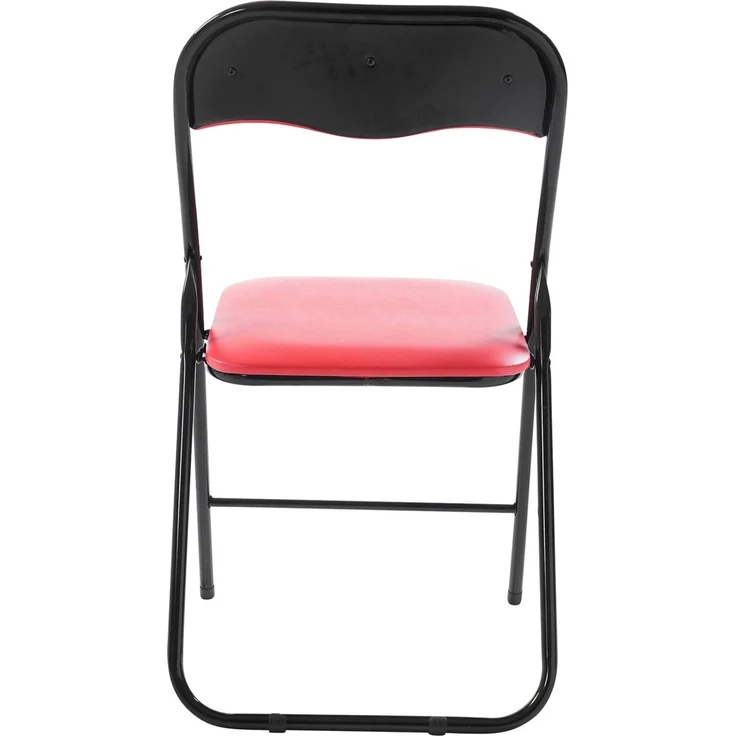 CLP 4er Set Klappstuhl Felix Klappbarer mit Kunstleder PVC Sitz Gepolstert - Farbe:rot/schwarz – Bild 6