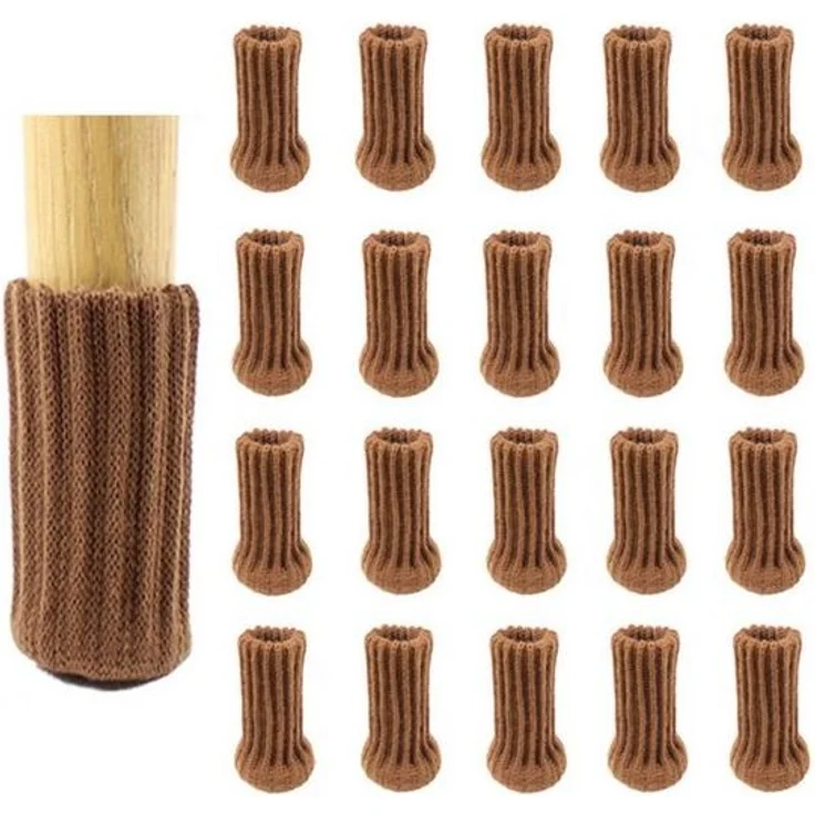 TUWENA Tischbein 24 Stück Stuhlbeinsocke Möbel Socken mit Fühlte Pads, Schutz Stuhl – Bild 4