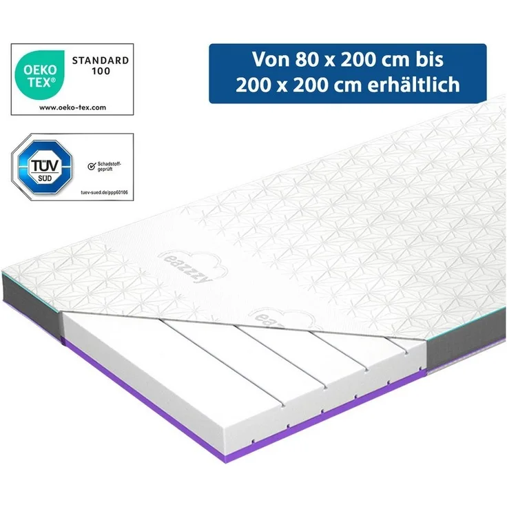 Genius, Topper eazzzy Topper Deluxe Clima Control mit einen angenehmen Kühl-Effekt, 11 cm hoch, 180x200 cm 140x200 cm und weitere Größen