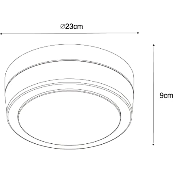 Qazqa Flavi, Moderne 2-flammige Bad- und Außen-Deckenleuchte, schwarz, IP44, E27, dimmbar, Stahl rund – Bild 4
