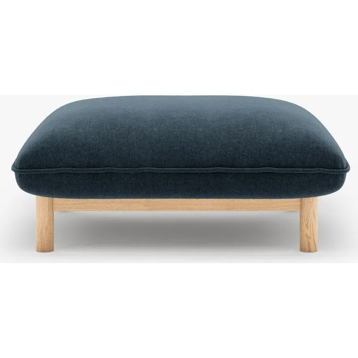 Micadoni Ada Pouf klein Strukturierter Stoff Wind Marineblau