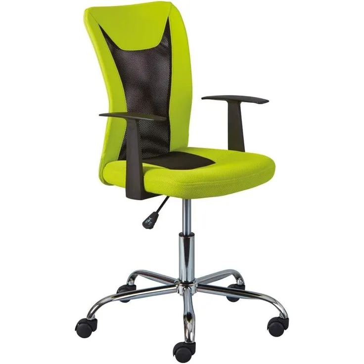 Inter Link Jugenddrehstuhl Drehstuhl DONNY Mesh Lime-Green mit Armlehnen Grün 48x55x89 cm