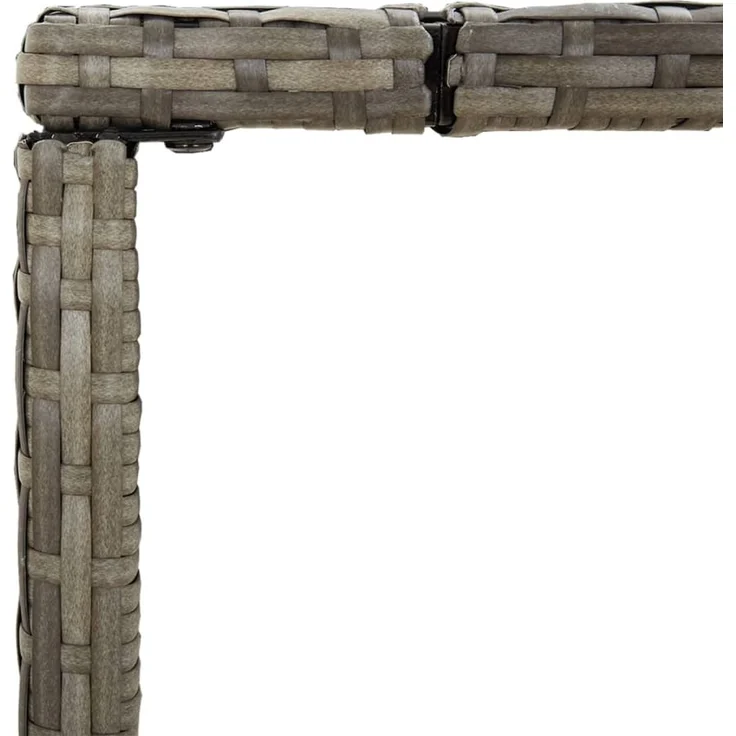 vidaXL 11-tlg. Gartenbar-Set Grau Poly Rattan 3187664 – Bild 8