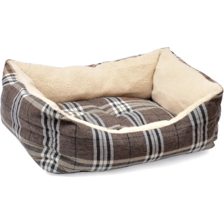 Aumüller Plüschsofa Schottland Braun, 60 cm - kuscheliges Hundesofa