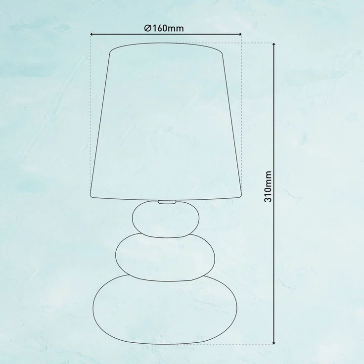 Tischlampe Wohnzimmer Tischleuchte Schlafzimmer Keramik Stoff Beige 3045227 – Bild 7