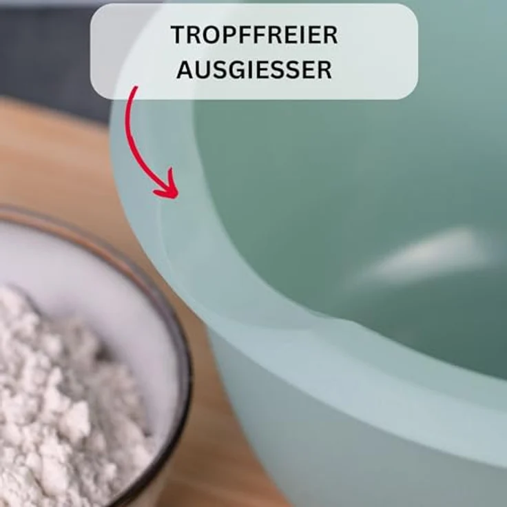 WESTMARK Rührschüssel Rührschüssel mit Ausgießer und Gummiboden 2,5 Liter, PP, Mit Ausgießer und Gummiring – Bild 4