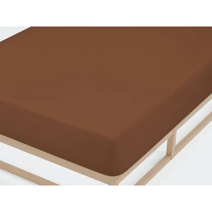 Castell Jersey-Stretch-Spannbetttuch 0077113, chocolate, 1x 140x200 cm - 160x200 cm