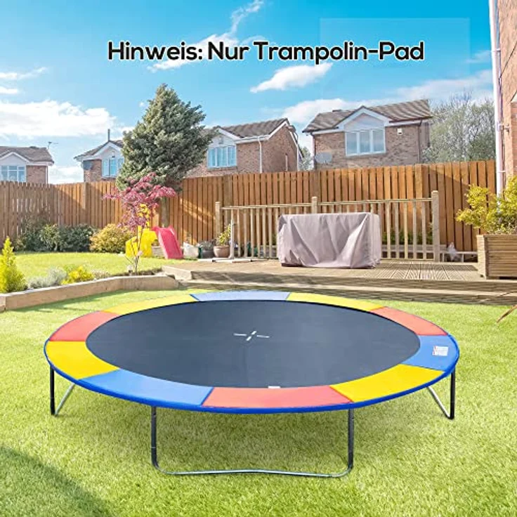 HOMCOM Trampolin Randabdeckung Ø244 cm, bunte EPE-Polsterung mit haltbarem PVC-Überzug, sicher und wetterbeständig – Bild 2