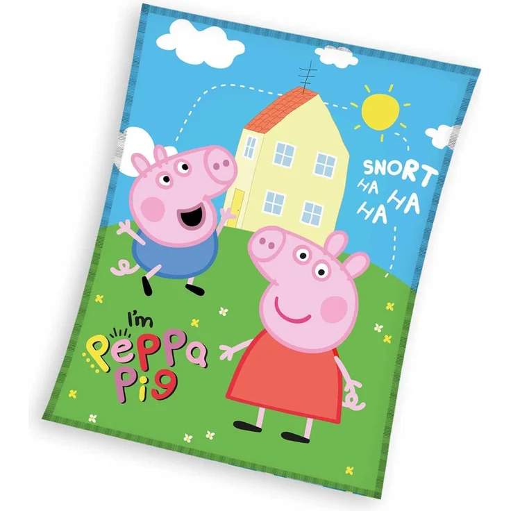 Kinderdecke Peppa Wutz Pig I'm 150 x 200 cm weich und kuschelig Coral Fleecedecke, BERONAGE, passend zur Bettwäsche, ideal für Sofa, Couch, Bett, Auto, Camping – Bild 5