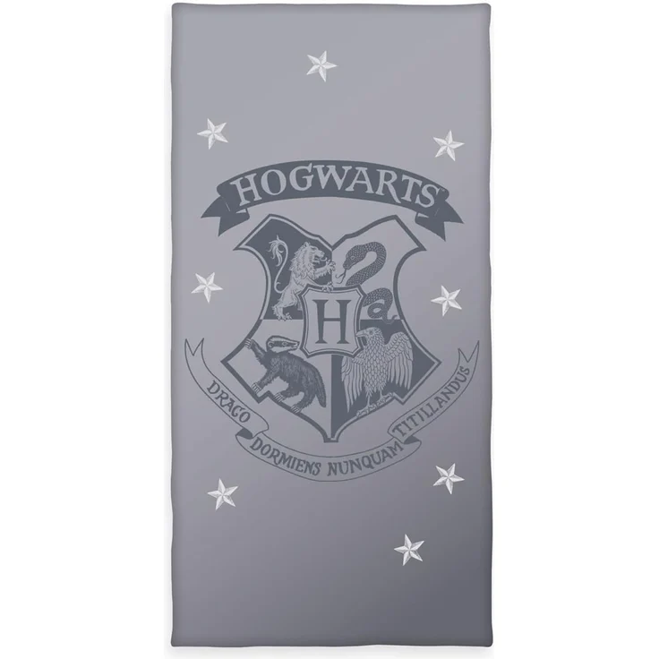 Herding Young Collection Strandtuch Harry Potter Velourstuch grau - Aktion Gr. 70/140 cm Tuch, (1-St), Sport, Strand & Badehandtuch Liegetuch Saunatuch