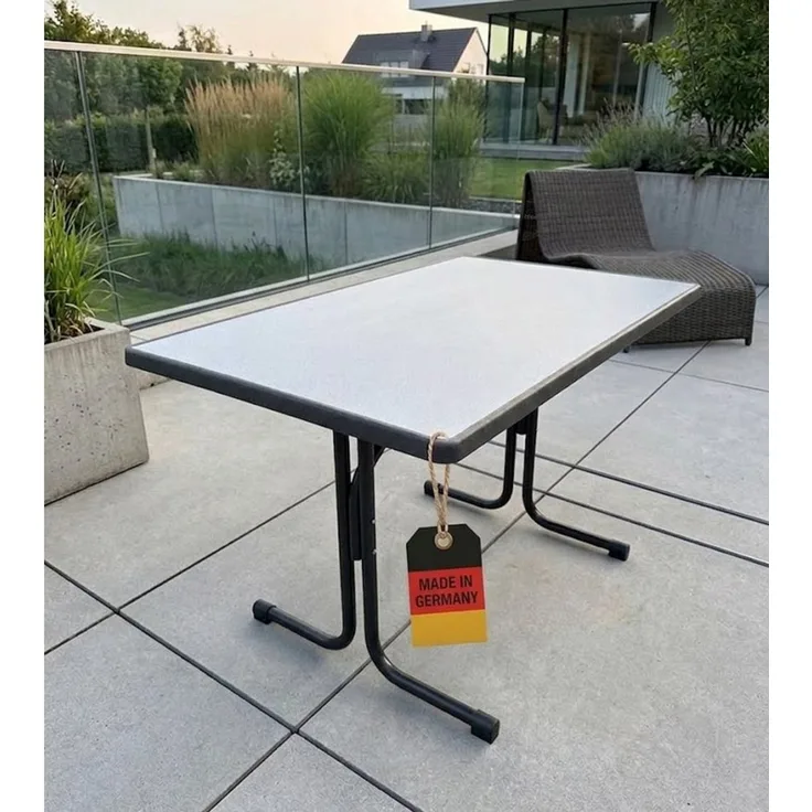 Gardissimo Gartentisch 115x70 cm Balkontisch Klapptisch zusammenklappbar (Spar-Set, 1-St, 1 Tisch), Made in Germany wetterfest klappbar kratzfest pflegeleicht