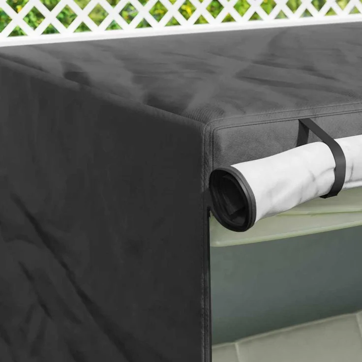 vidaXL Hollywoodschaukel-Abdeckung Schwarz 175 x 125 x 180 cm 4105917 – Bild 5