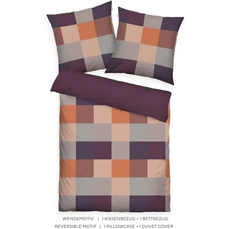 TOM TAILOR HOME Bettwäsche BOLD MOSAIC in Gr. 135x200cm, 155x220cm oder 200x220cm, Flanell, 2 teilig, new bedroom, gewebtes Label – Bild 2