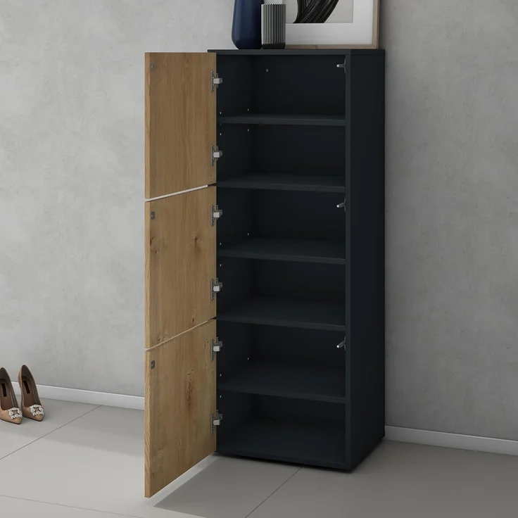 doporro Schuhschrank Schuhregal Schuhständer mit 3 Fächern Schuhschrank02 – Bild 5