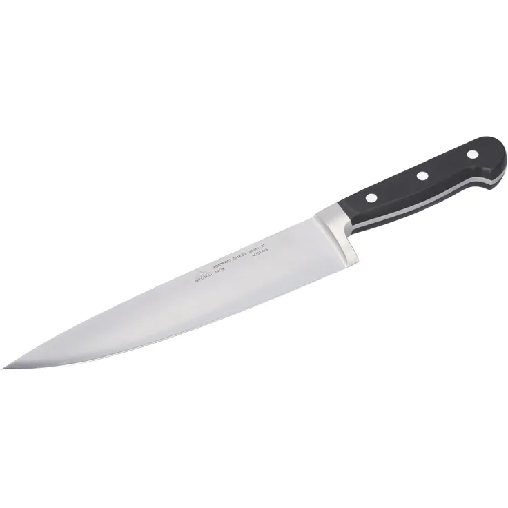 STUBAI Kochmesser geschmiedet, breite Form, Klingenlänge: 230 mm, schwarz