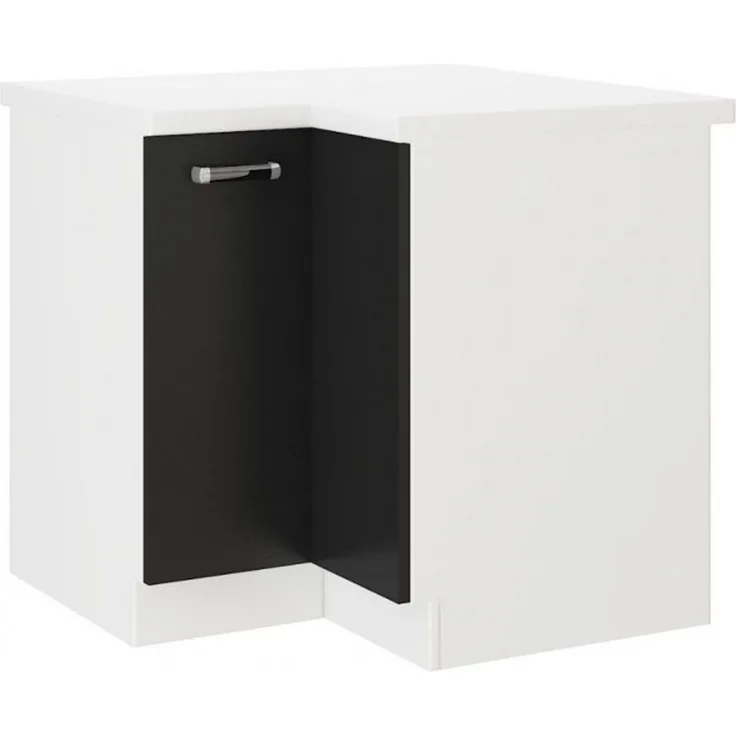 Küchen Eckunterschrank 89x89 cm für das Modell „Omega 240 Schwarz + Weiß“