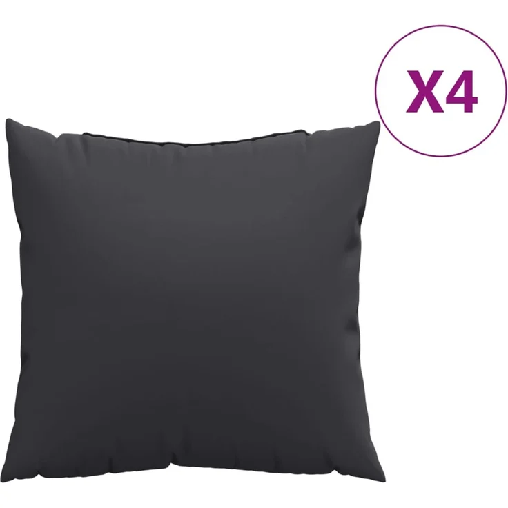 vidaXL Sofakissen 4 Stk. Schwarz 40x40 cm Stoff 360366 – Bild 2