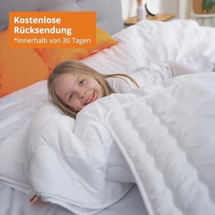 sleepling Kinderbettdecke Daunendecke für Kinder, 100x135 cm, Füllung: 90% Daunen, 10% Federn, Made in EU – Bild 7