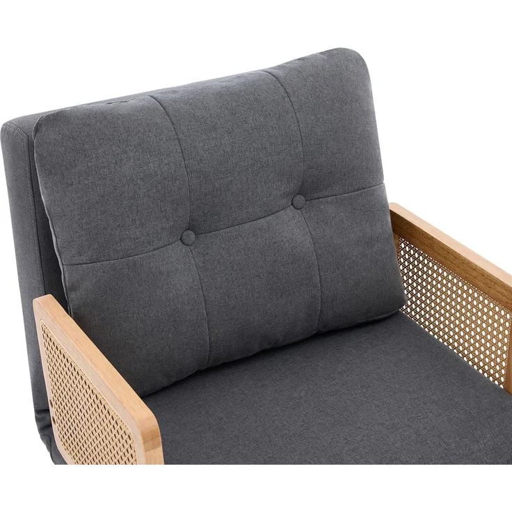 Schlafsessel 67,5x73x86,5 cm in Grau, Leinenstoff, 3-in-1 mit Schlaffunktion und 5-fach verstellbarer Rückenlehne – Bild 10