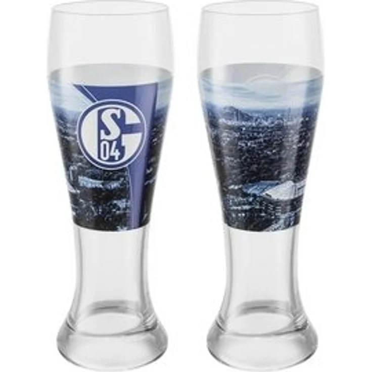 FC Schalke 04 Bierglas Weizenbierglas 2er-Set, Glas – Bild 4
