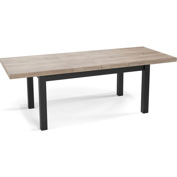 WFL GROUP Esstisch Gemini ausziehbar rechteckig modern mit schwarzen Holzbeinen (MADE IN EU, 5 Gr. – 120/140/160/170/200 cm ausziehbar auf 160/180/210/250/300 cm), platzsparender Tisch in Holzoptik für Küche, Esszimmer oder Wohnzimmer – Bild 3