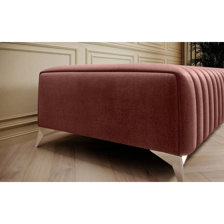 Polsterhocker Designerhocker Hocker ELENI Stoff Monolith Altrosa – Bild 3