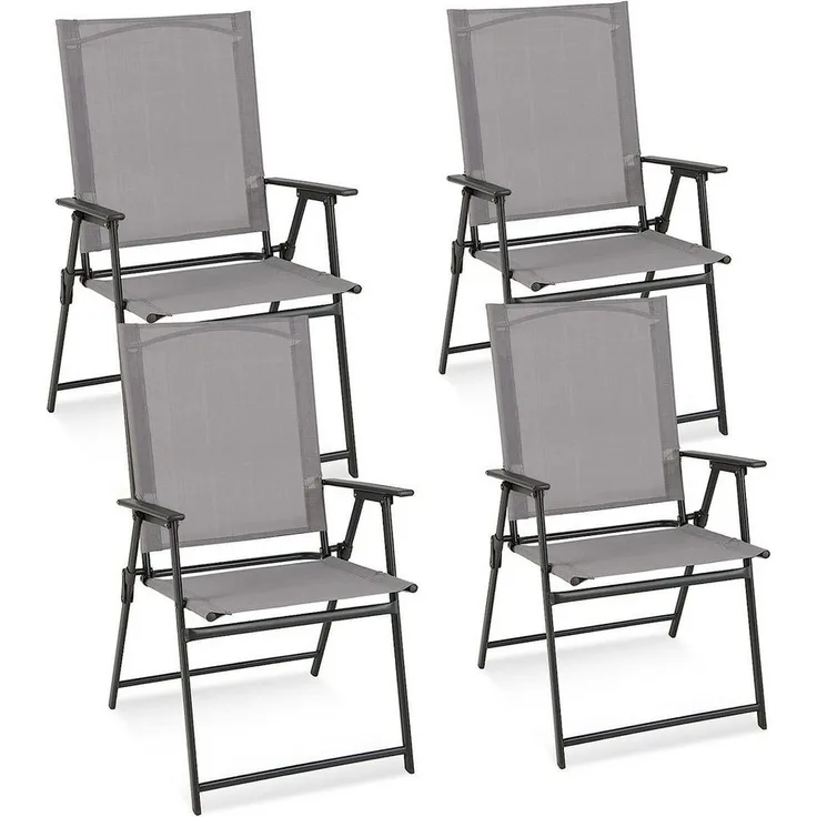 KOMFOTTEU Gartenstuhl Klappstuhl (Set, 4 St), bis 150 kg,Wetterfester Balkonstuhl