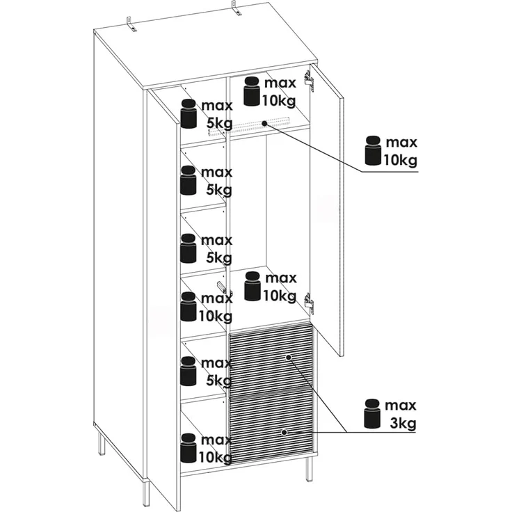 Lomadox Jugendzimmer-Set PARMA-129, (Sparset, 5-tlg, Kleiderschrank Schreibtisch Wandpaneel Kommode Bettgestell), in grau-grün mit Eiche Nb, 90x200 cm Liegefläche – Bild 3