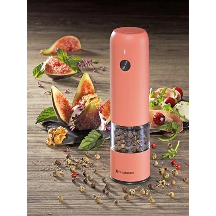 Pfeffermühle Salz- Gewürzmühle USB elektrisch 14cm ZASSENHAUS Köln coral 033182 – Bild 4