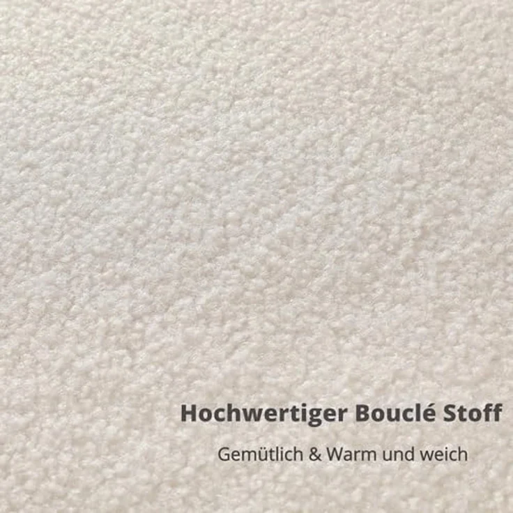 Makika Loungesessel Einzelsofa Lia aus Bouclé in Weiß – Bild 6