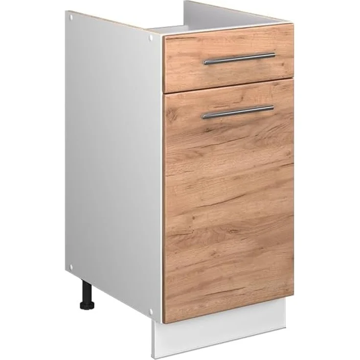 Unterschrank für Spüle/Kochfeld Fame-Line Goldkraft Eiche 40 cm ohne Arbeitsplatte Vicco – Bild 1