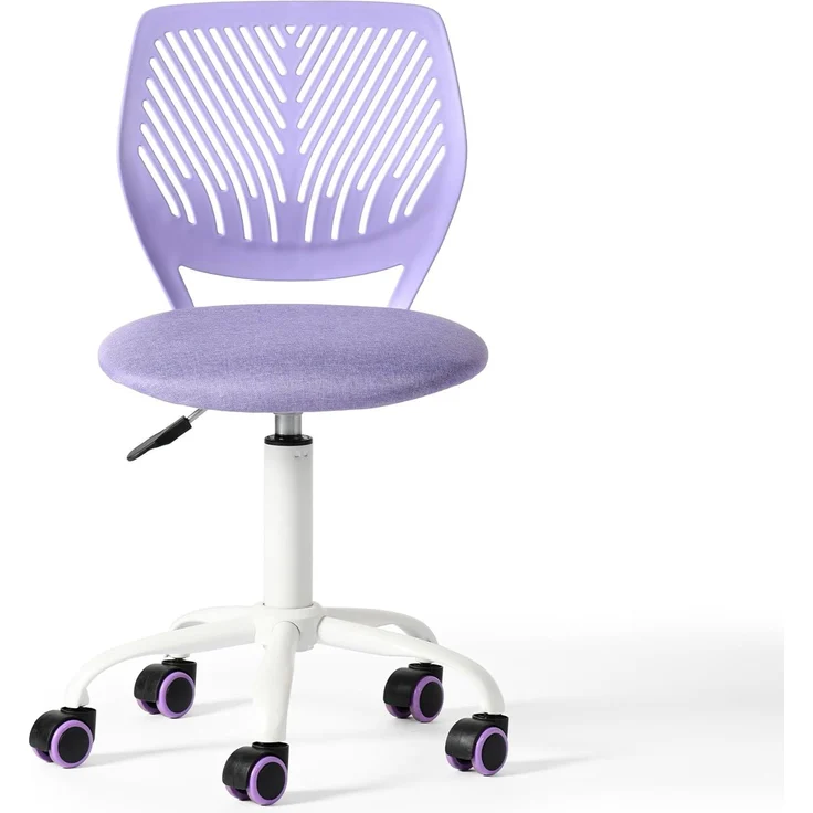FurnitureR Schreibtischstuhl, ergonomischer Drehstuhl ohne Armlehnen, höhenverstellbarer Bürostuhl mit Rollen, komfortabler Arbeitsstuhl für Home Office, Schlafzimmer und Arbeitszimmer