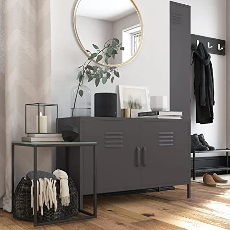 Dorel Home Queer Eye Bradford Metallschrank, Spind, grau, Einheitsgröße – Bild 10