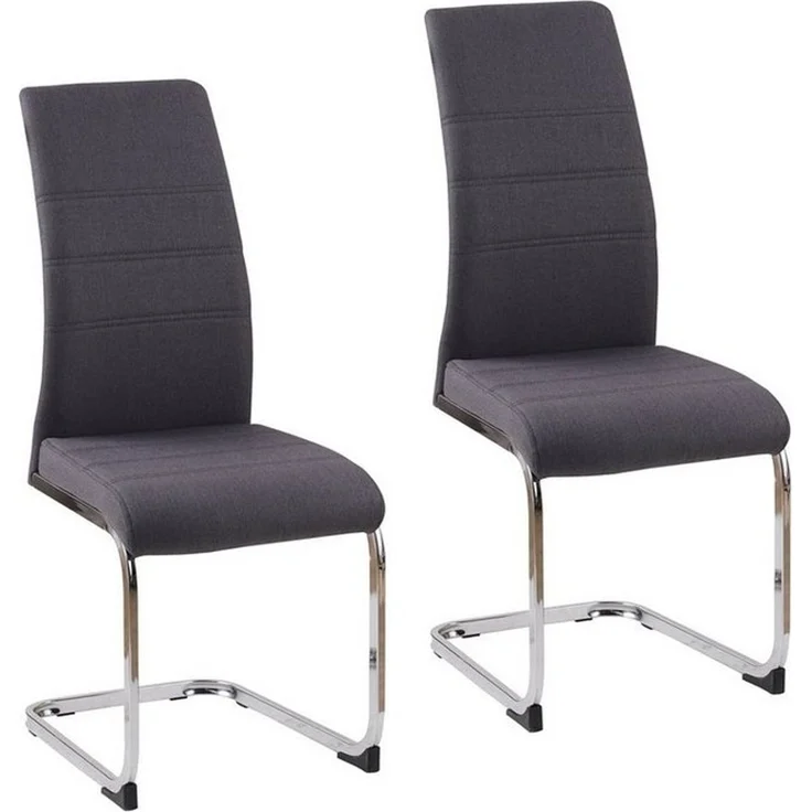 HTI-Living Freischwinger Schwingstuhl SallyC Grau (Set, 2 St), Freischwinger Esszimmerstuhl – Bild 3