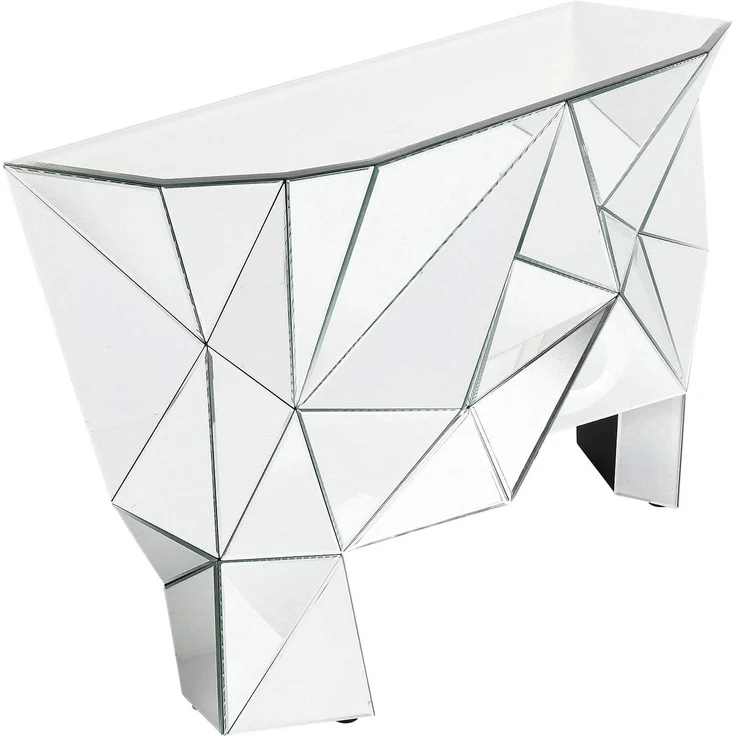 Kare Design, Spiegel Konsole Prisma, Flurkonsole verspiegelt, Luxus Konsole, Glas, 80 x 126,5 x 38 cm (H/B/T) – Bild 6